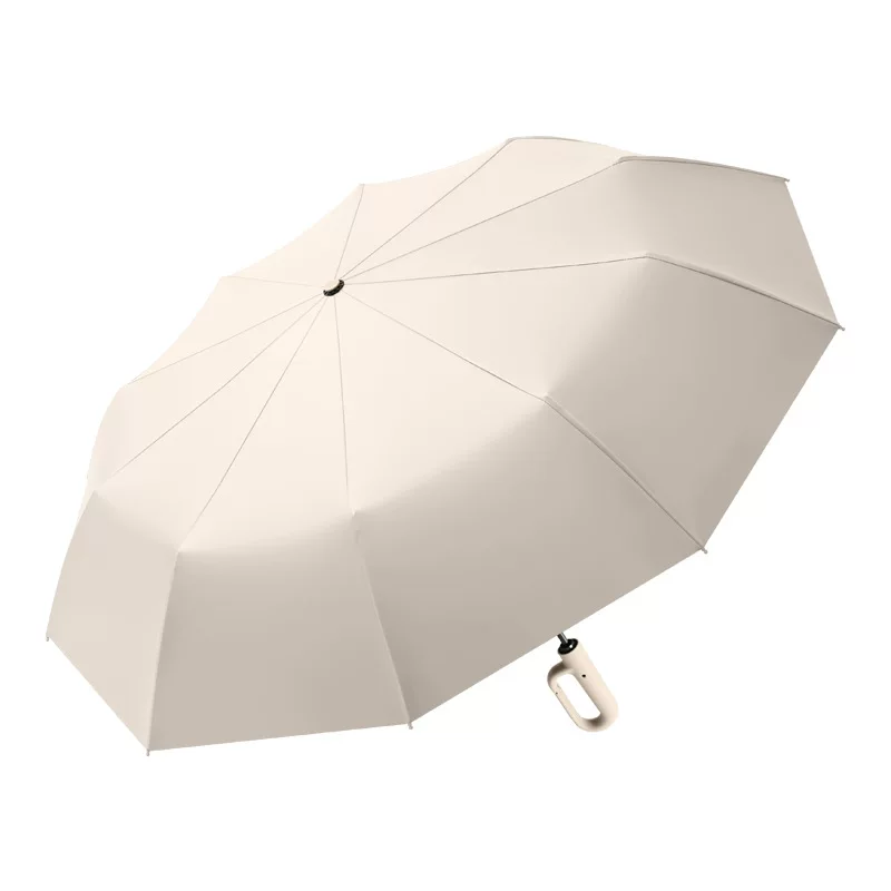 Automatic umbrella folding ring buckle umbrella, extra large, wind-resistant, reinforced, thickened, suitable for both sunny and rainy weather, portable sunshade umbrella
