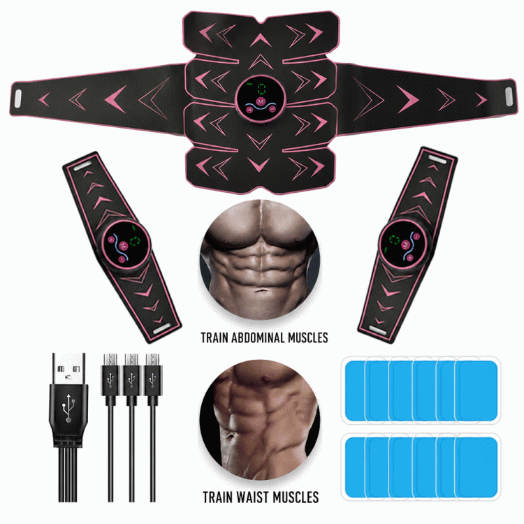 Abdominal trainer, abdominal training, abs patch, electrical stimulation, belly fat reduction, belly gadget