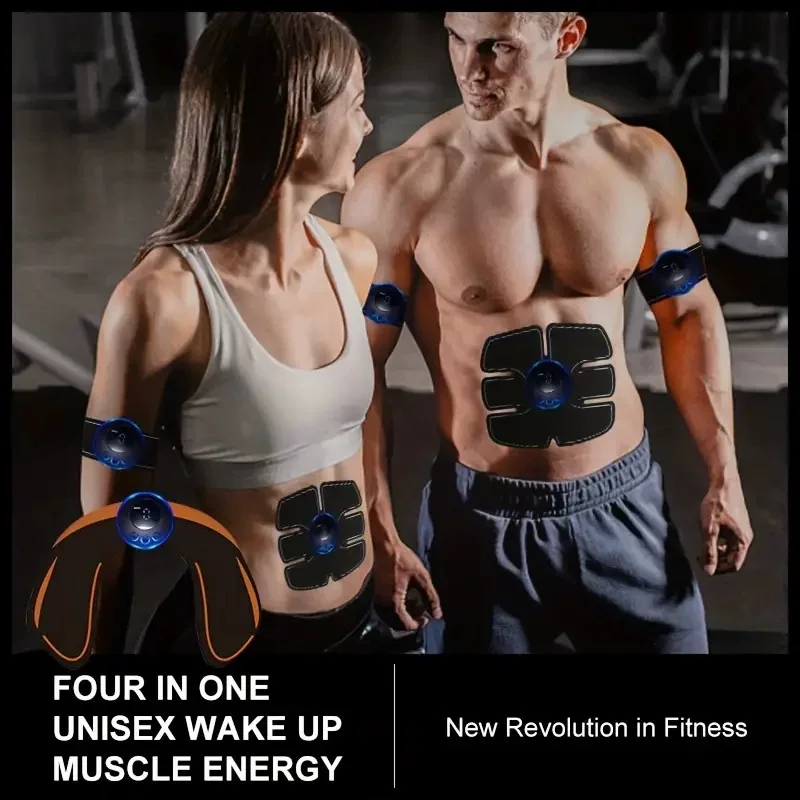 Abdominal fitness device, muscle training tool, muscle stimulator, abdominal massager, lazy person's fitness, abs patch