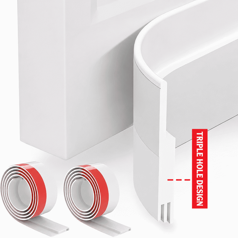 Door seal strip, door and window self-adhesive seal strip, windproof and soundproof strip for door gaps, three-hole, six-hole, and multi-hole door bottom strips