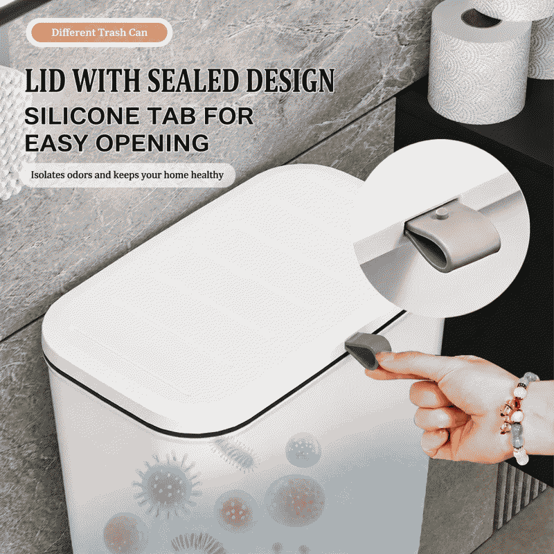 Household wall-mounted trash can for daily use, suitable for bathroom and living room, simple and minimalist design, perfect for kitchen waste storage