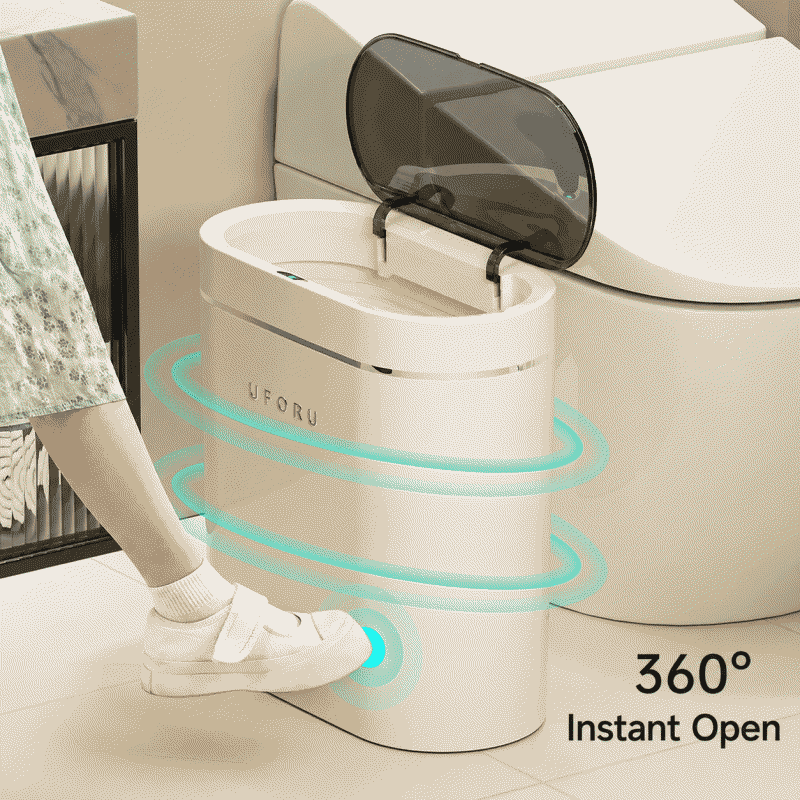 Inductive smart household trash can with large capacity, suitable for living room, kitchen, and toilet, automatically opens the lid, waterproof, and can be used in crevices
