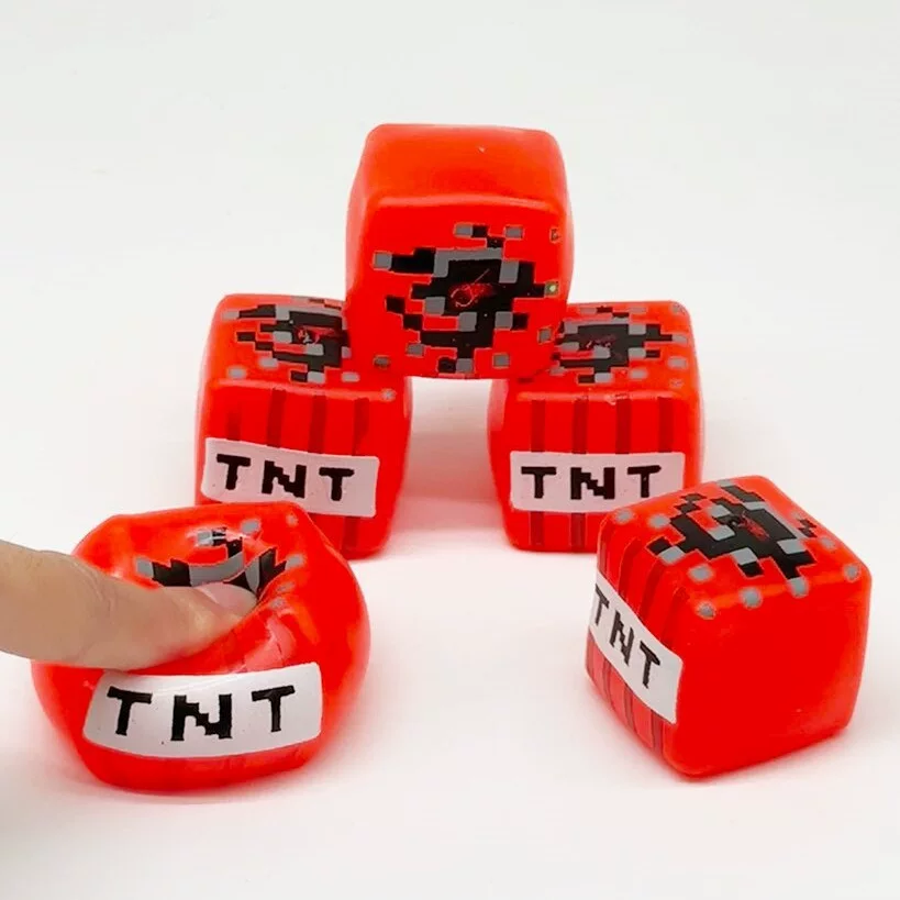TNT方块解压捏捏方块儿童迷你益智DIY游戏周边解压