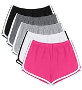 URATOT 5 Packs Soft Comfy Booty Cotton Workout Pants Breathable Lounge Dolphin Shorts Cycling Hik...