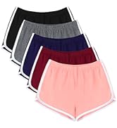 URATOT 5 Packs Soft Comfy Booty Cotton Workout Pants Breathable Lounge Dolphin Shorts Cycling Hik...