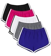URATOT 5 Packs Soft Comfy Booty Cotton Workout Pants Breathable Lounge Dolphin Shorts Cycling Hik...