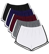 URATOT 5 Packs Soft Comfy Booty Cotton Workout Pants Breathable Lounge Dolphin Shorts Cycling Hik...